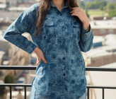 تونیک زنانه طرح جیب صلیبی