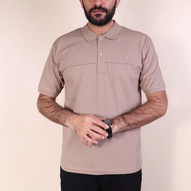 تی شرت مردانه یقه دار نخ پنبه